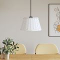 vidaXL Tienidlo na stropnú lampu biele Ø50x30 cm prútené