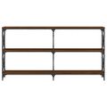 vidaXL Konzolový stolík hnedý dub 200x28x80,5 cm kompozitné drevo