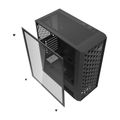 Počítačová skrinka Darkflash DK351 + 4 ventilátory (čierna)