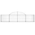vidaXL Oblúkový gabionový kôš 13 ks 200x30x40/60 cm pozinkované železo