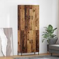 vidaXL Highboard Staré drevo 69,5 x 34 x 180 cm Kompozitné drevo