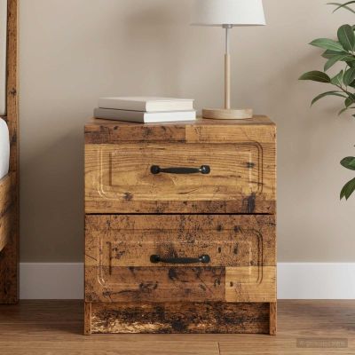 vidaXL Nočný stolík Staré drevo 43 x 34,5 x 44,5 cm Kompozitné drevo
