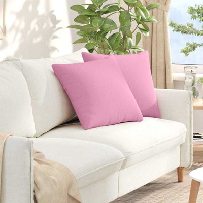 vidaXL Vankúše na pohovku 2 pcs Ružová 50 x 50 cm látka