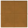 vidaXL Nástenné panely 12 ks hnedé 30x30 cm zamatové 1,08 m²
