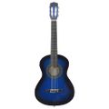vidaXL 8-dielna klasická gitarová sada pre začiatočníkov modrá 1/2 34"