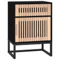 vidaXL Nočný stolík čierny 40x30x55,5 cm kompozitné drevo a železo