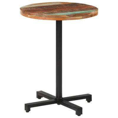 vidaXL Bistro stôl okrúhly Ø60x75 cm recyklovaný masív