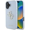 Puzdro Guess Hardcase PU Grained Big 4G a Classic Logo pre iPhone 16 6,1" modré