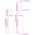 vidaXL Plynový valec kancelárskej stoličky Chróm 261-351 mm Železo