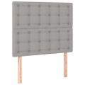 vidaXL Posteľ boxsping s matracom a LED bledosivá 80x200 cm látka