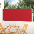 vidaXL Zaťahovacia bočná markíza na terasu 100x314 cm, červená
