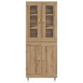 vidaXL Highboard 2 ks Remeselný dub 69,5 x 34 x 180 cm
