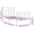 vidaXL Rám postele s čelom sivý 100x200 cm masívne drevo