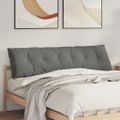 vidaXL Poduška na chrbát Tmavosivá 180 x 50 cm Mikrovlákno