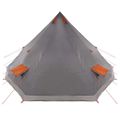 vidaXL Tipi stan so strechou Šedá a oranžová 560 x 560 x 300 cm taft