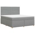 vidaXL Posteľ boxspring s matracom Svetlosivá 140 x 190 cm Látka