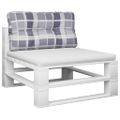 vidaXL Podložka na paletový nábytok, sivé kocky 80x40x12 cm, látka