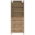 vidaXL Highboard 2 ks Remeselný dub 69,5 x 32,5 x 180 cm