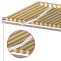 vidaXL Ručne zaťahovacia markíza s LED 500x300 cm žltá a biela