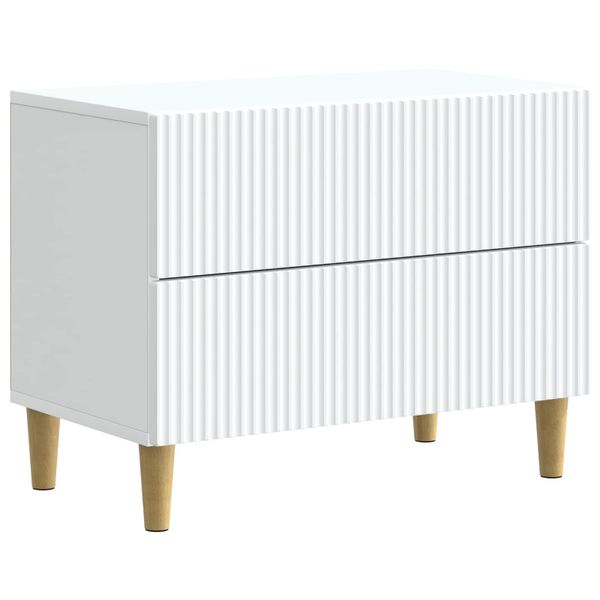 vidaXL Nočný stolík Biela 62 x 34,5 x 48 cm Kompozitné drevo