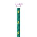 vidaXL Lodné lano zelené 14 mm 250 m polypropylén