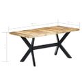 vidaXL Jedálenský stôl 160x80x75 cm masívne surové mangovníkové drevo