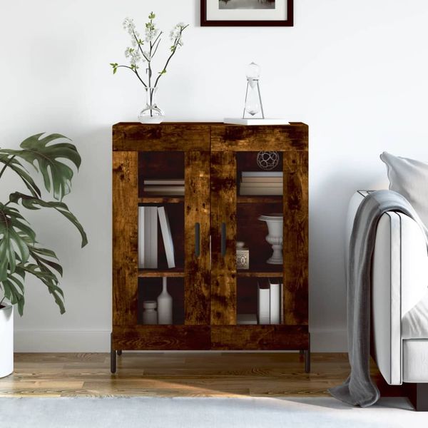 vidaXL Komoda dymový dub 69,5x34x90 cm kompozitné drevo