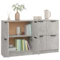 vidaXL Komody 2 ks betónové sivé 60x30x70 cm spracované drevo