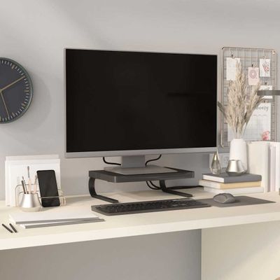 vidaXL Stojan na monitor, čierny 37x28x11,5 cm