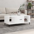 vidaXL Konferenčný stolík biely 102x50x40 cm kompozitné drevo
