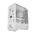Počítačová skriňa Darkflash DY460 (biela) + 4 ventilátory ARGB
