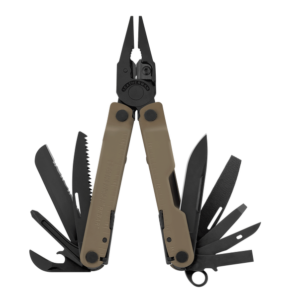 Leatherman LTG832406 REBAR COYOTE TAN multifunkčný nástroj 17 funkcií, čierna, hnedá