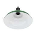 VidaXL Závesná lampa výškovo nastaviteľná E27 lesk zelená Ø 31 cm kov