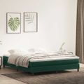 vidaXL Box Spring Posteľ bez matraca Tmavo zelená 180x220 cm Zamat