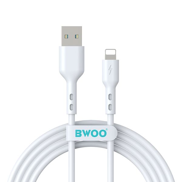 Kábel BWOO USB - Lightning 2m 3A biely