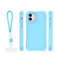 Obal Safepop s popruhom pre iPhone 12 / 12 Pro 6,1" modrý