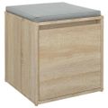 vidaXL Box so zásuvkou, dub sonoma 40,5x40x40 cm, kompozitné drevo