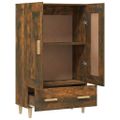 vidaXL Vysoká skrinka dymový dub 70x31x115 cm spracované drevo