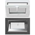 vidaXL Podkrovné okno RISOR 60 x 40 cm PVC a sklo