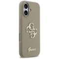 Puzdro Guess Silicone Big 4G Script pre iPhone 17 hnedá