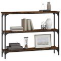 vidaXL Konzolový stolík dymový dub 100x22,5x75 cm kompozitné drevo