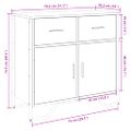 vidaXL Komoda čierna 79,5x35,5x74,5 cm kompozitné drevo