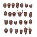 Dekorácia AK Interactive - Skulls (72 ks)