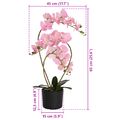 vidaXL Umelá orchidea s kvetináčom Ružová 45 x 15 x 65 cm