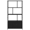 vidaXL Regál na knihy 80 x 30 x 155,5 cm Kompozitné drevo Čierny dub