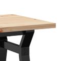 vidaXL Konferenčný stolík v tvare Y 80x50x40,5 cm borovica a oceľ