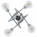 vidaXL Stropná lampa so sklenými tienidlami na 4 LED žiarovky G9