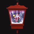 vidaXL Vianočná nástenná lampa s LED svetlami a Santom červené 40x27x45 cm