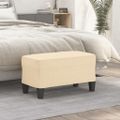 vidaXL Lavica krémová 70x35x41 cm látka