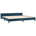 vidaXL Rám postele bez matraca tmavomodrý 200x200 cm zamat